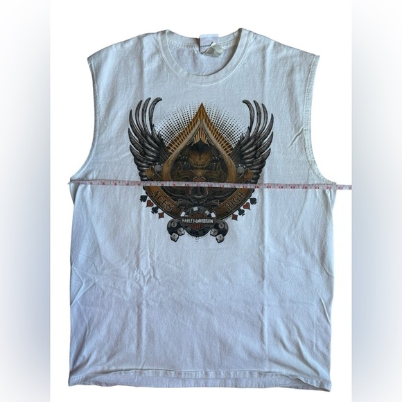 Harley Davidson Aces High Albert Lea, MN Sleeveless T-Shirt Mens Size XL…​​ - Picture 4 of 6